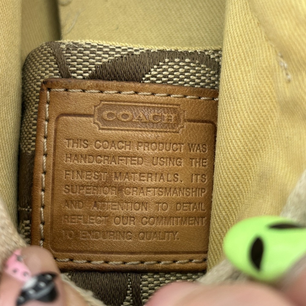Coach Shoes Womens Size 7.5B Gema F0007 Gold Signature Canvas Lace Up Sneakers - Picture 11 of 16